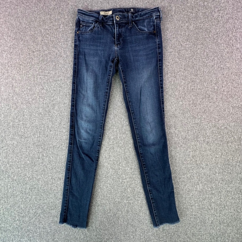 AG Jeans Jeans Women 26R The Legging Super Skinny Blue Raw Hem Made in USA